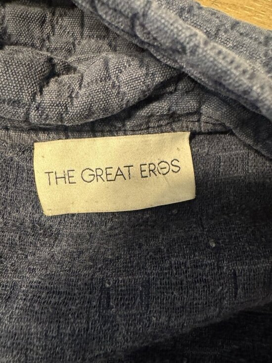 The Great Eros Anya Kimono Open Jacket BLUE Lagenlook Boho Romantic Loungewear - Picture 8 of 9